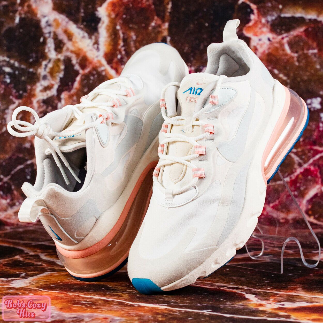 Nike Air Max 270 React Size Summit White Ghost Aqua New