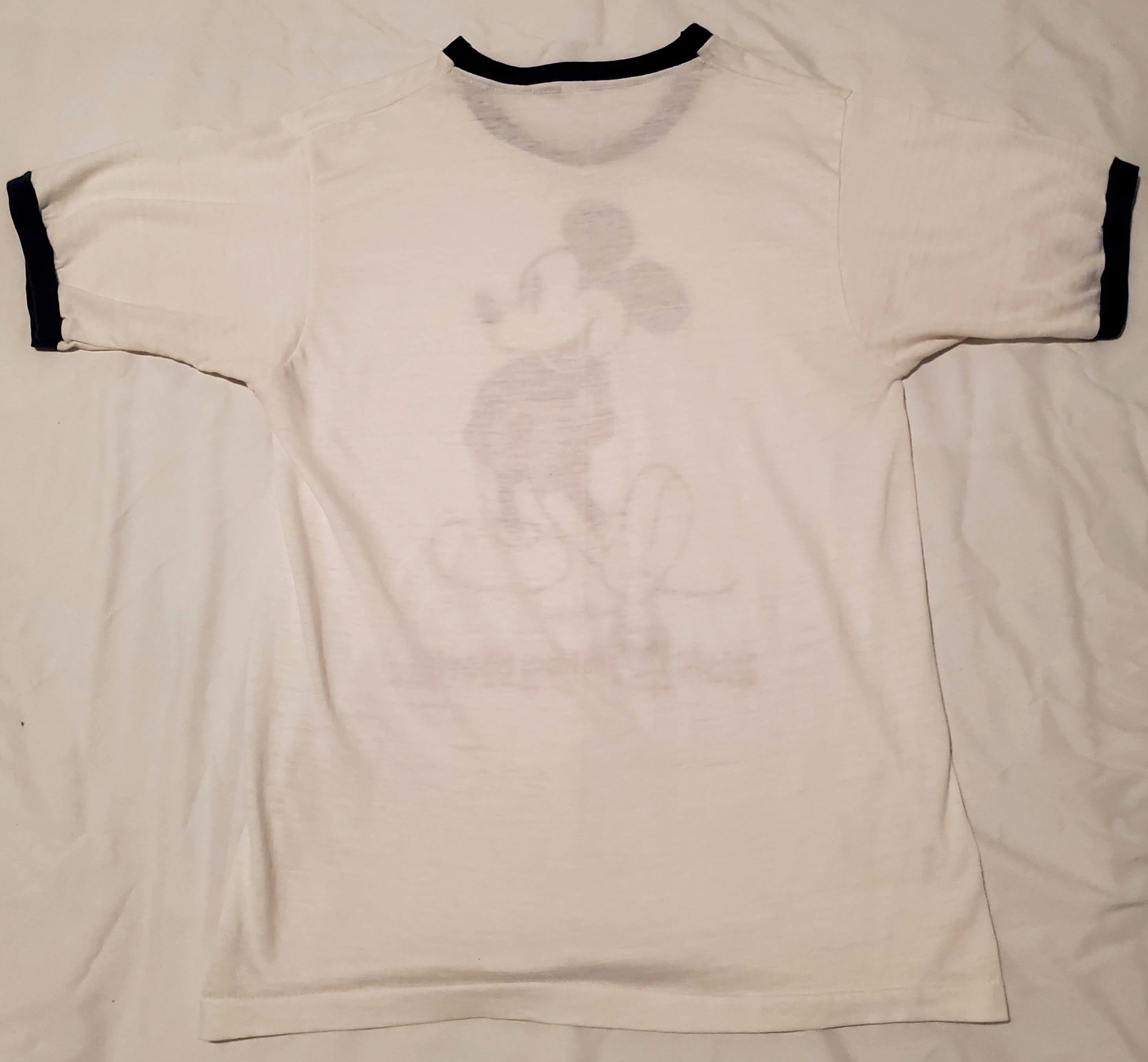 Disney × Vintage 70's Mickey Mouse Walt Disney World Ringer Tee Size M / US 6-8 / IT 42-44 - 3 Thumbnail