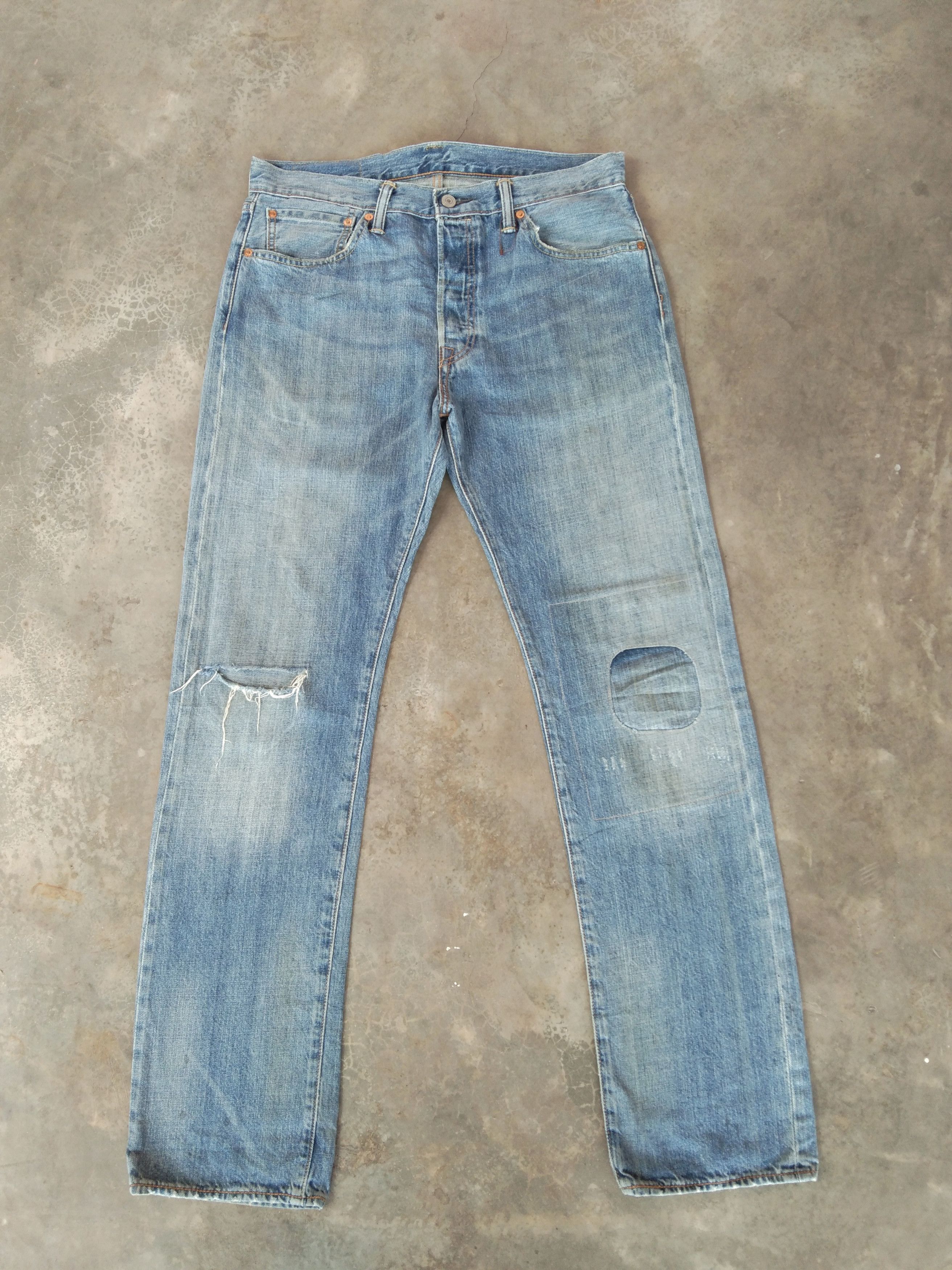 Levi's Vintage Levi's 501 Distressed Jeans 32x32 Size US 32 / EU 48 - 1 Thumbnail