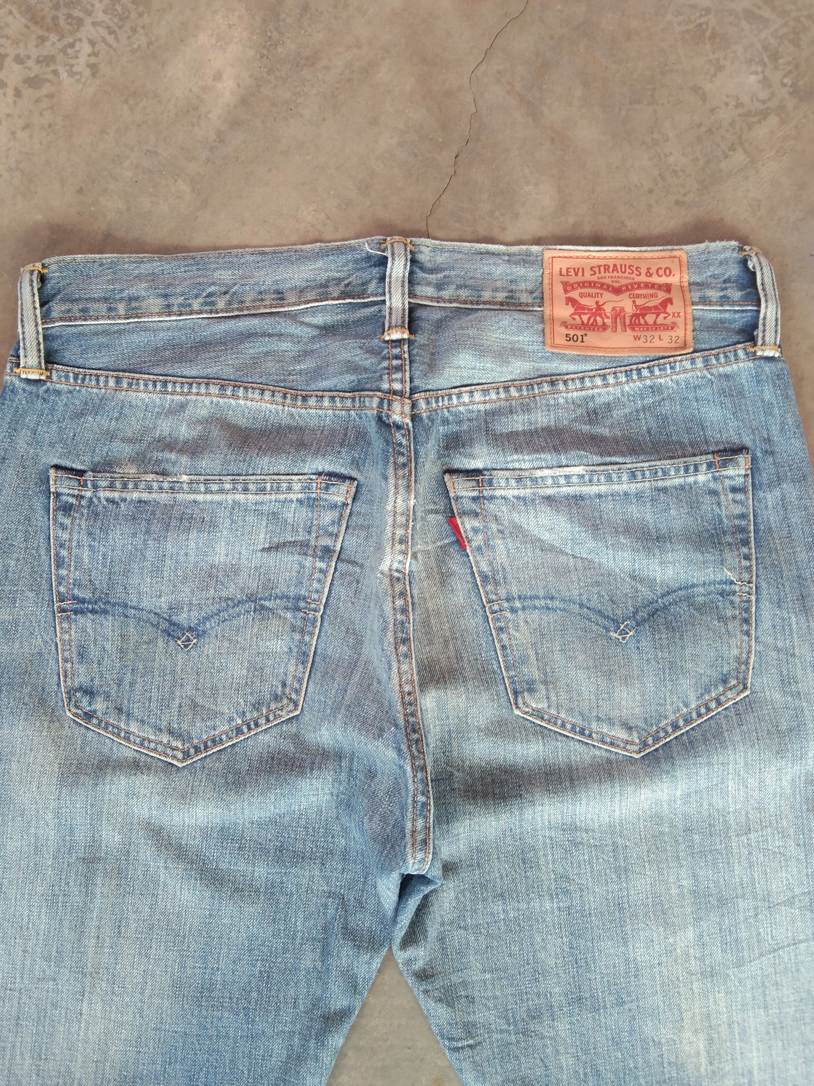Levi's Vintage Levi's 501 Distressed Jeans 32x32 Size US 32 / EU 48 - 6 Thumbnail