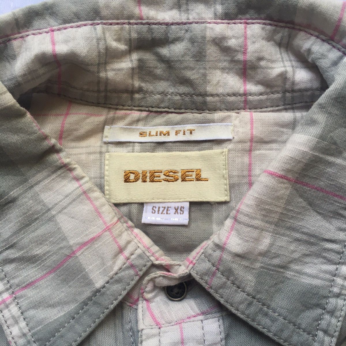 Diesel short sleeve checked with patch Size US XS / EU 42 / 0 - 2 Thumbnail
