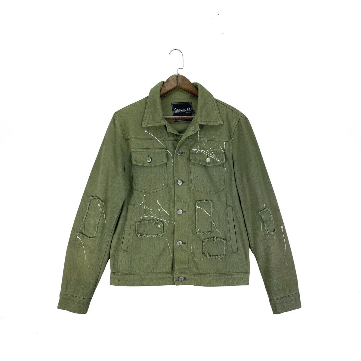 Patches Painted Army Jacket Cnsuncae Painted Patches Style