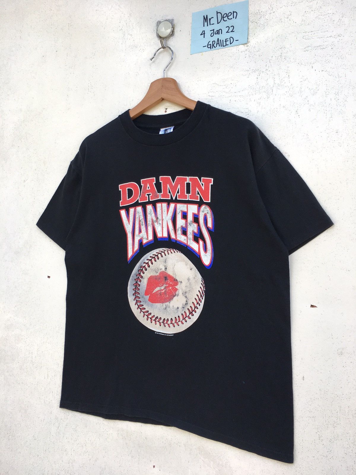 MLB Vintage 90's Damn Yankees T shirt Size US L / EU 52-54 / 3 - 3 Thumbnail