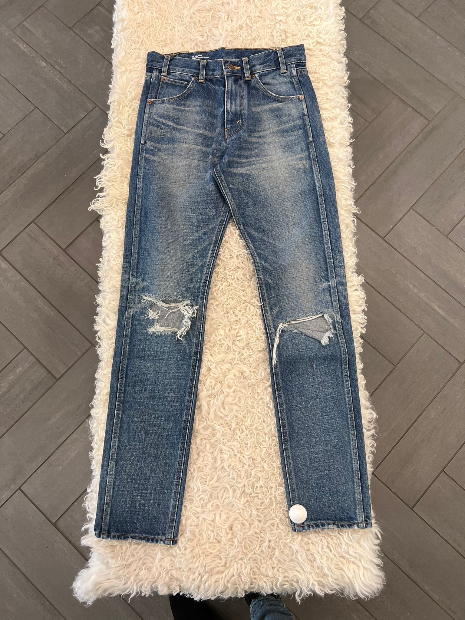 Celine Destroyed Slim Jeans in Union Wash | Grailed