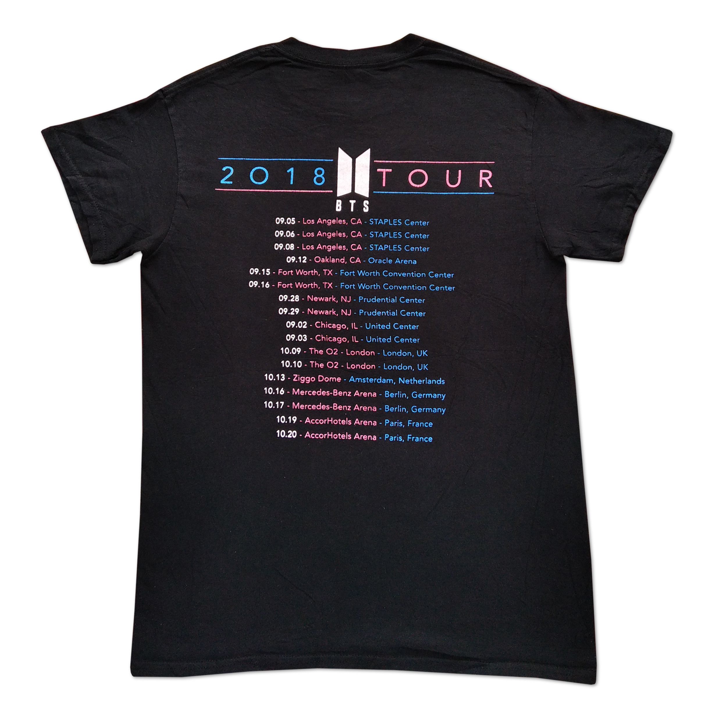 Official BTS Tour 2018 Tshirt Short Sleeve T Shirts