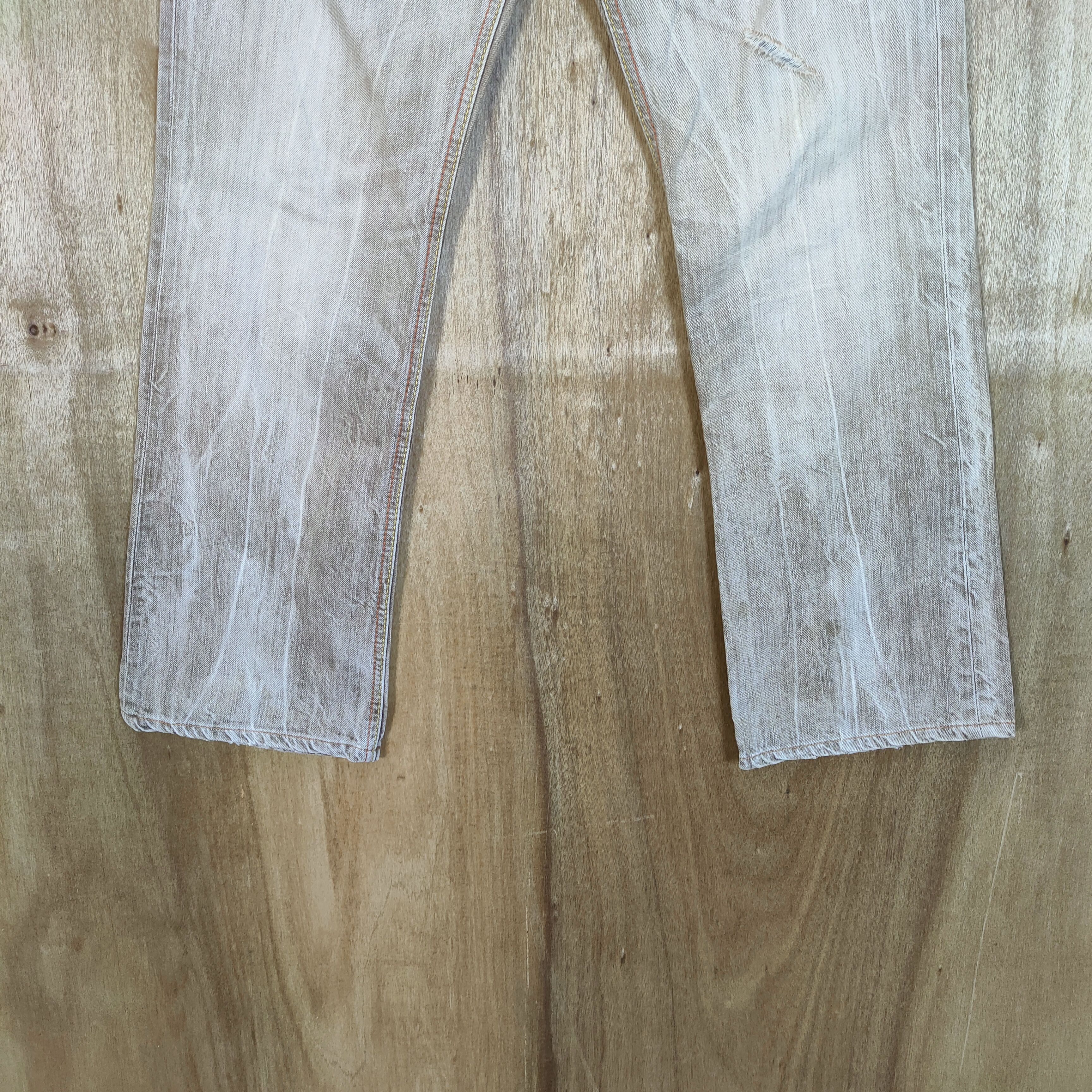 Edwin × Japanese Brand EDWIN 503 FADED CUSTOM ASS MY PUSSY DENIM JEANS PANTS Size US 26 / EU 42 - 6 Thumbnail