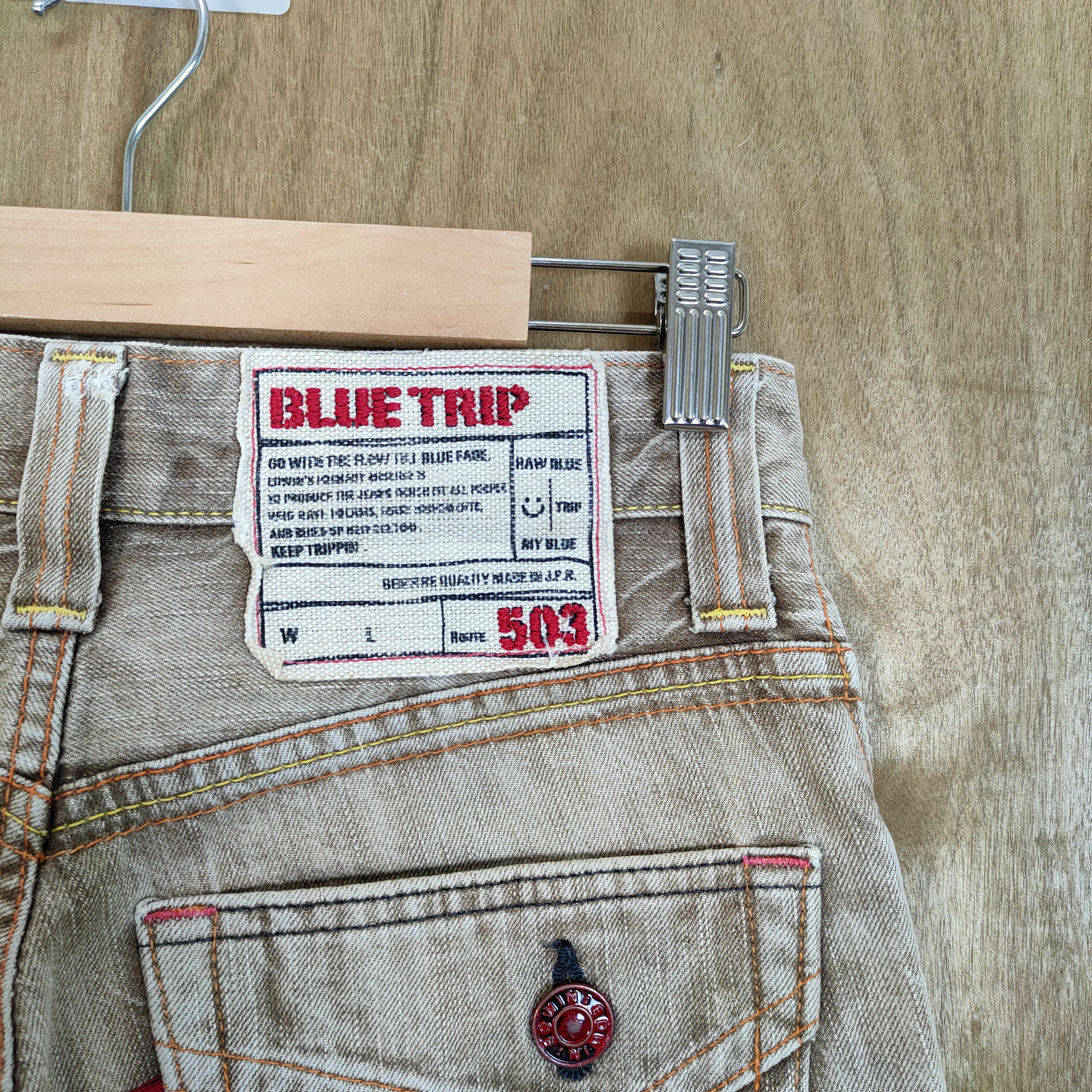 Edwin × Japanese Brand EDWIN 503 FADED CUSTOM ASS MY PUSSY DENIM JEANS PANTS Size US 26 / EU 42 - 11 Thumbnail