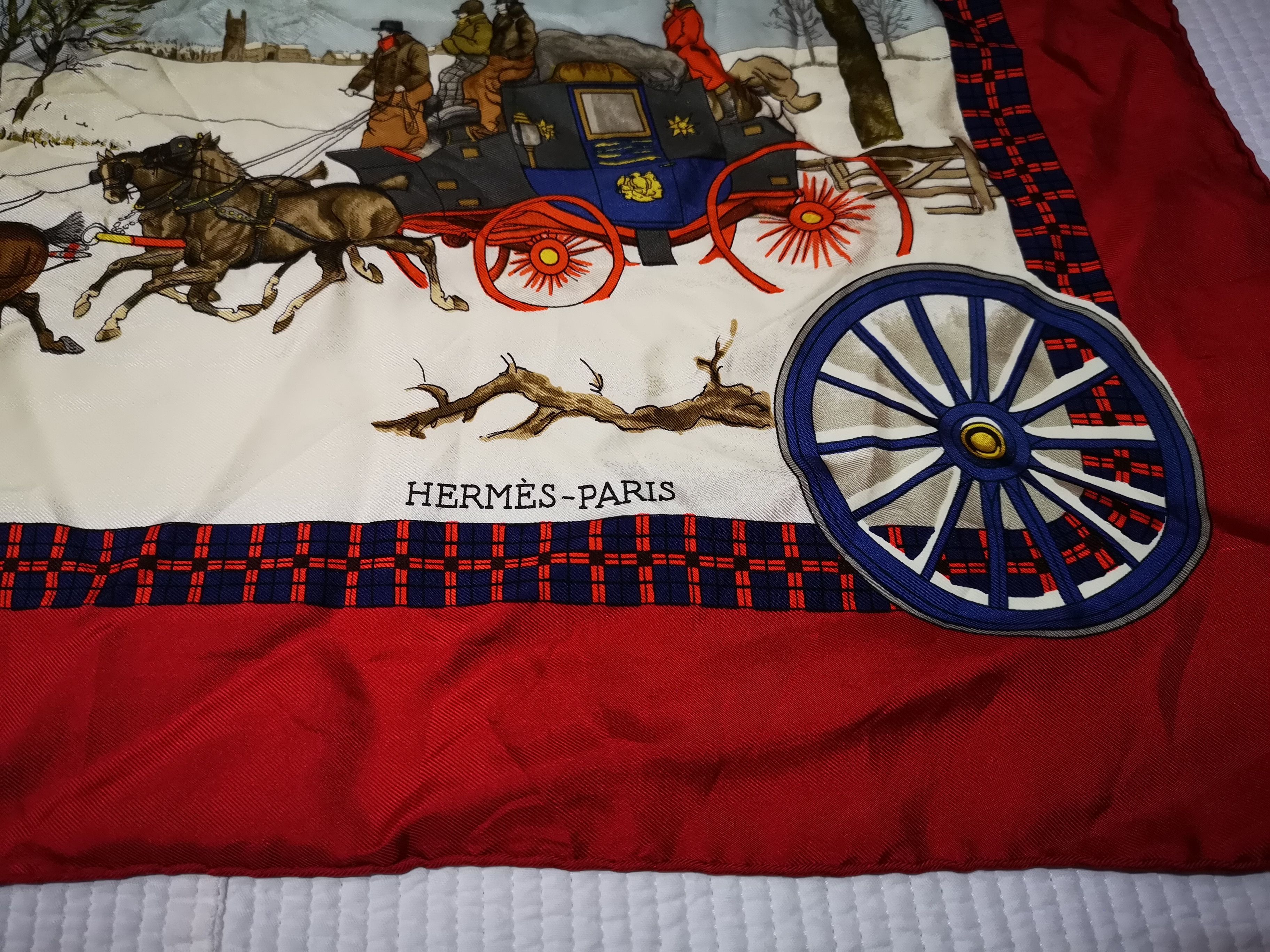 Hermes 🔥STEAL🔥AUNTHETIC Vintage Hermès silk scarf Size ONE SIZE - 5 Thumbnail