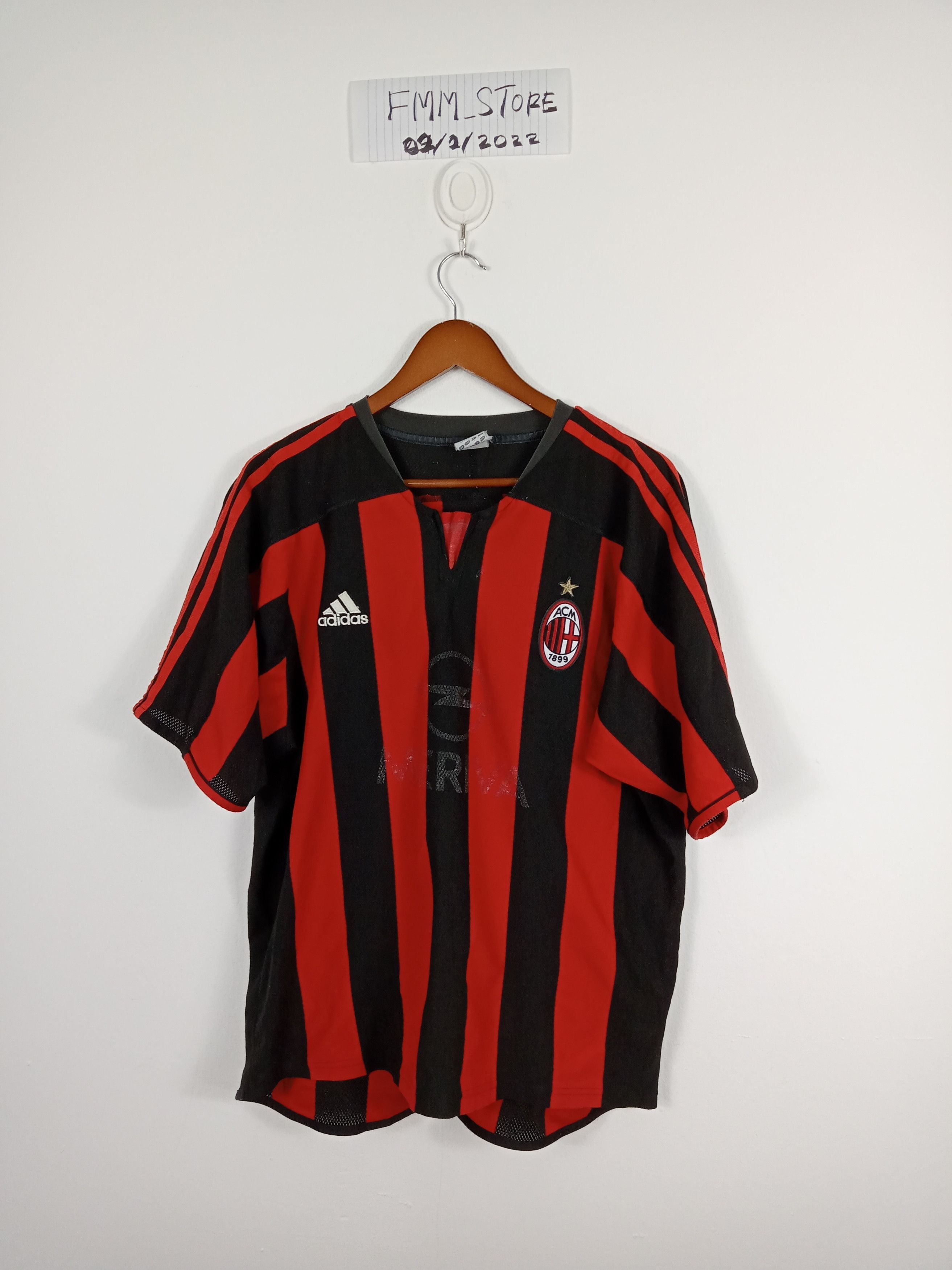 Adidas × Vintage Vintage Adidas AC Milan Jersey Size US L / EU 52-54 / 3 - 1 Thumbnail
