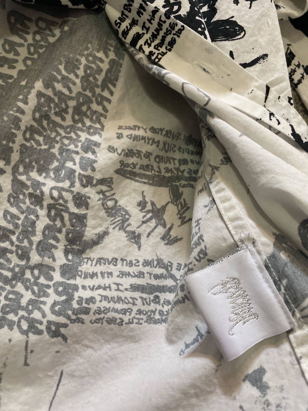 Revenge Revenge White Graffiti KILL Button Up Shirt M Size US M / EU 48-50 / 2 - 5 Thumbnail