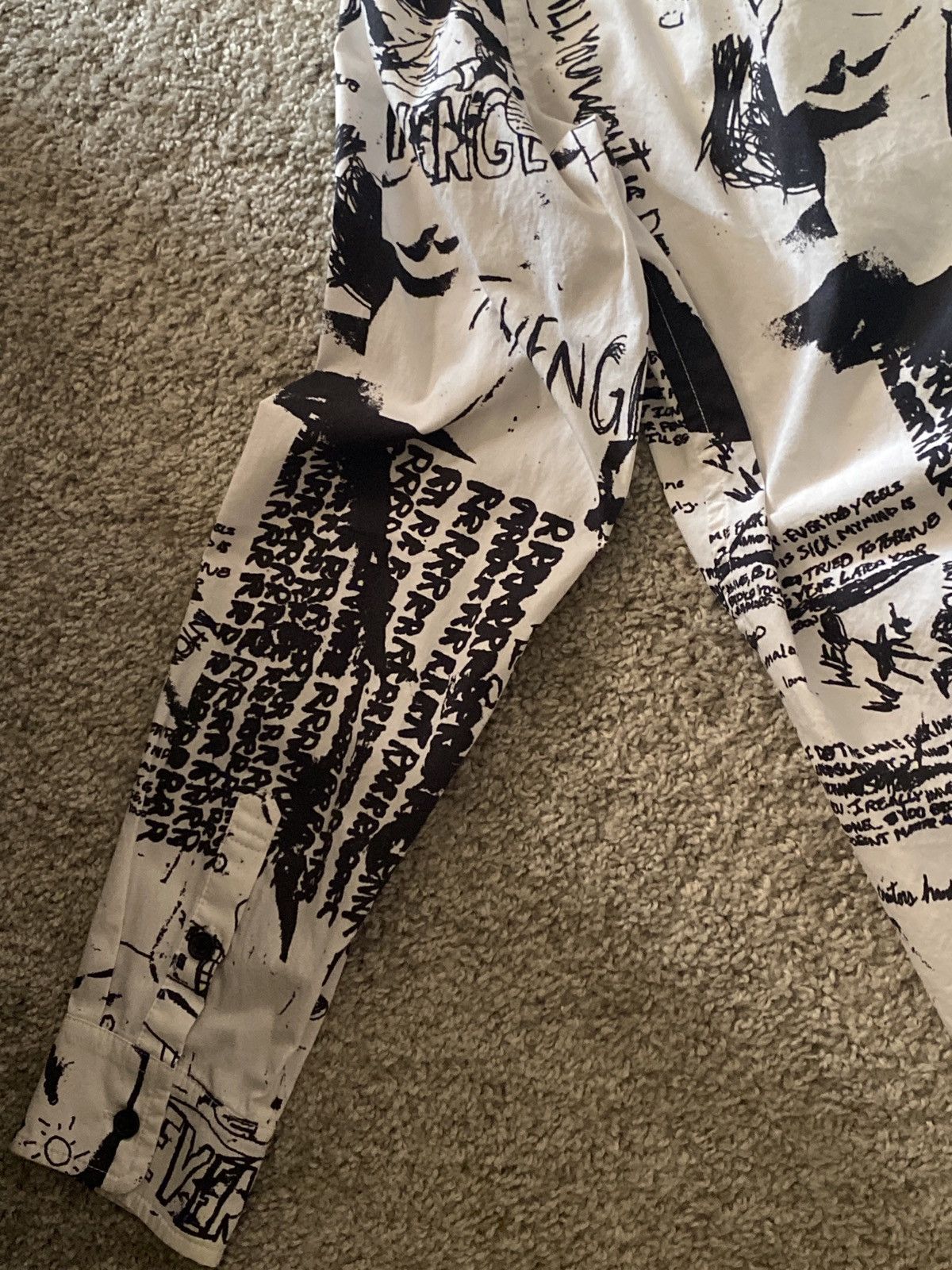 Revenge Revenge White Graffiti KILL Button Up Shirt M Size US M / EU 48-50 / 2 - 4 Thumbnail
