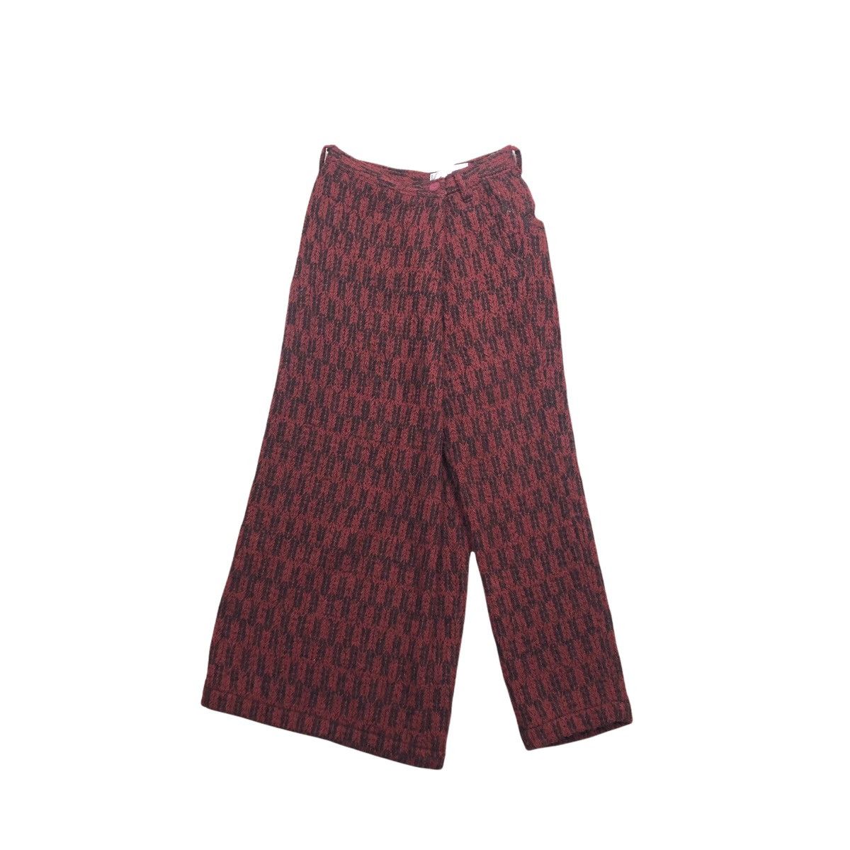 Designer × Japanese Brand Bedsidedrama Women’s Asymmetrical Tuck Pants Wide Wool Size 27" / US 4 / IT 40 - 2 Thumbnail