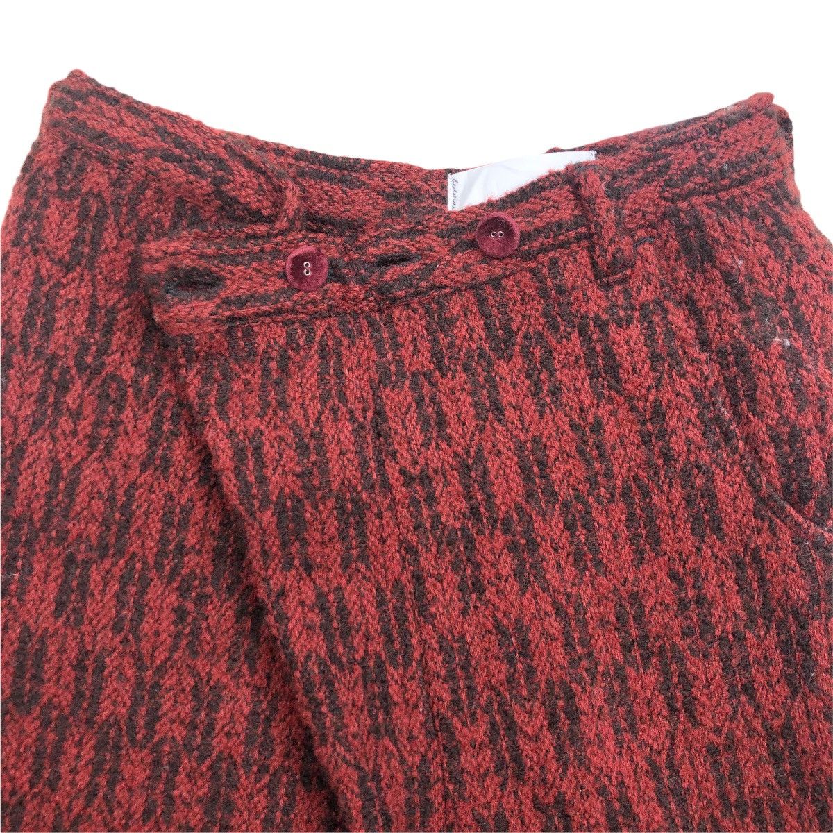Designer × Japanese Brand Bedsidedrama Women’s Asymmetrical Tuck Pants Wide Wool Size 27" / US 4 / IT 40 - 5 Thumbnail