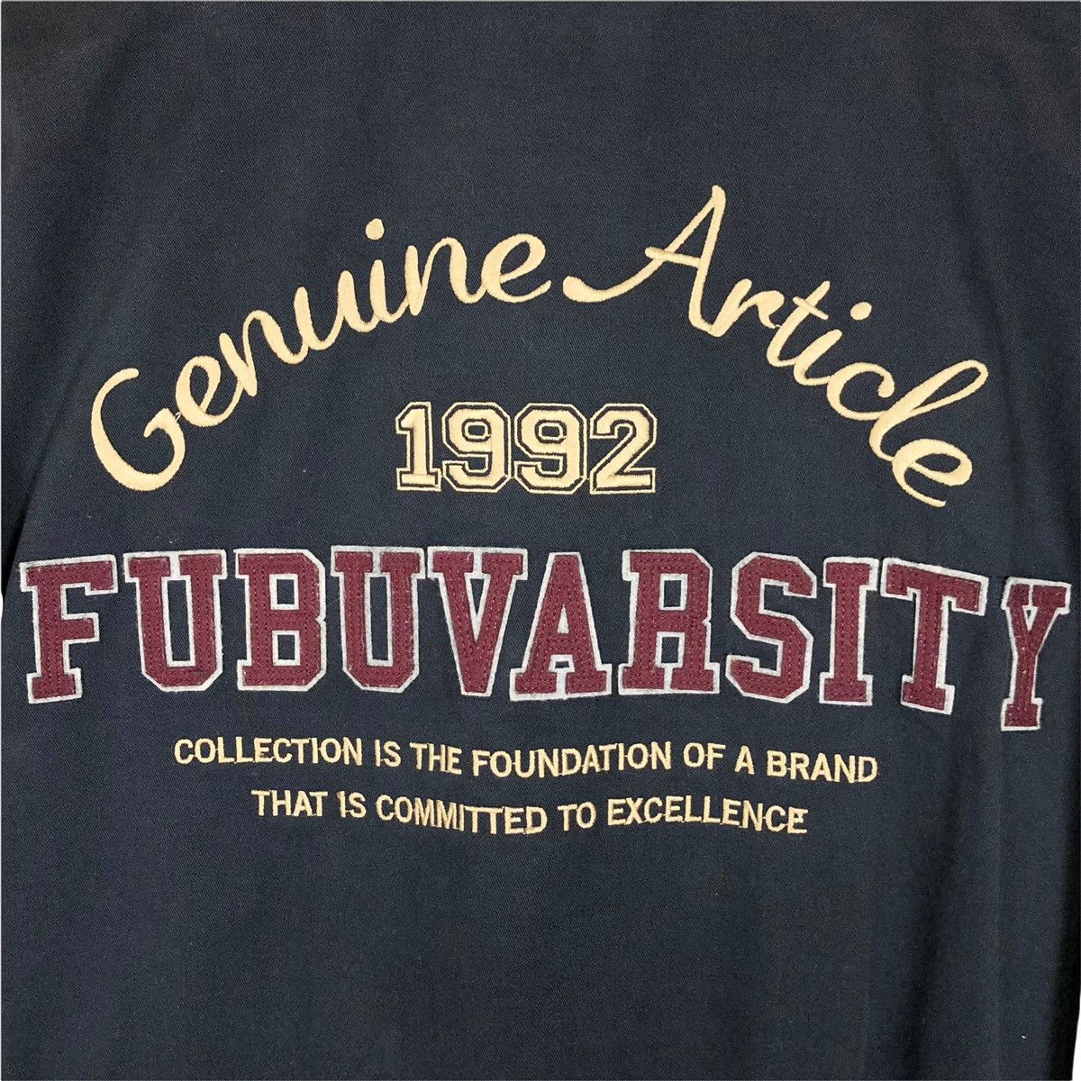 Fubu × Vintage Vintage 90s FUBU Cotton Varsity Jacket Big Logo Embroidery Size US XL / EU 56 / 4 - 16 Thumbnail