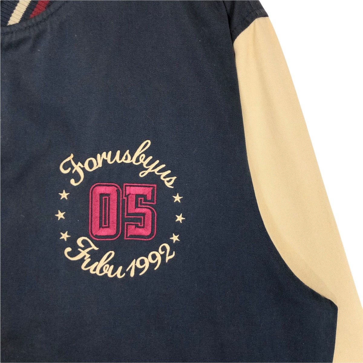 Fubu × Vintage Vintage 90s FUBU Cotton Varsity Jacket Big Logo Embroidery Size US XL / EU 56 / 4 - 8 Thumbnail