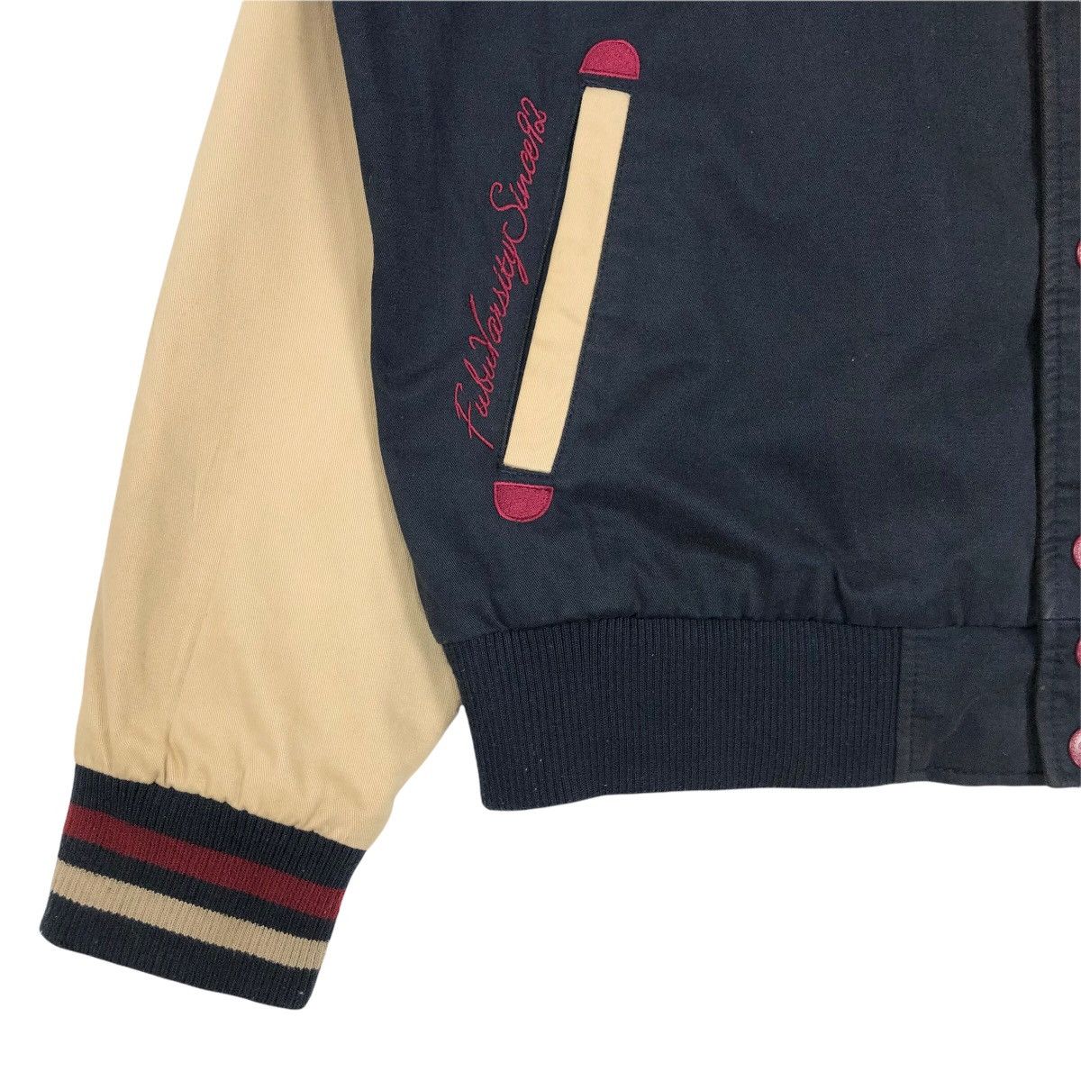 Fubu × Vintage Vintage 90s FUBU Cotton Varsity Jacket Big Logo Embroidery Size US XL / EU 56 / 4 - 4 Thumbnail