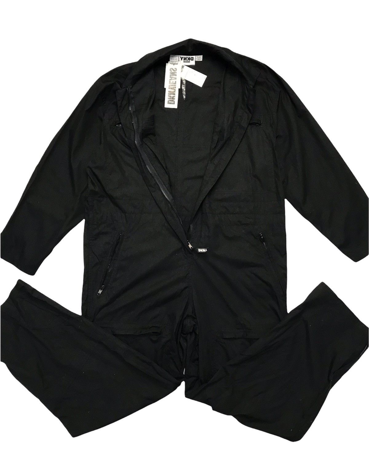 DKNY × Vintage DKNY JEAN BLACK OVERALL Size US 44 / EU 60 - 2 Thumbnail