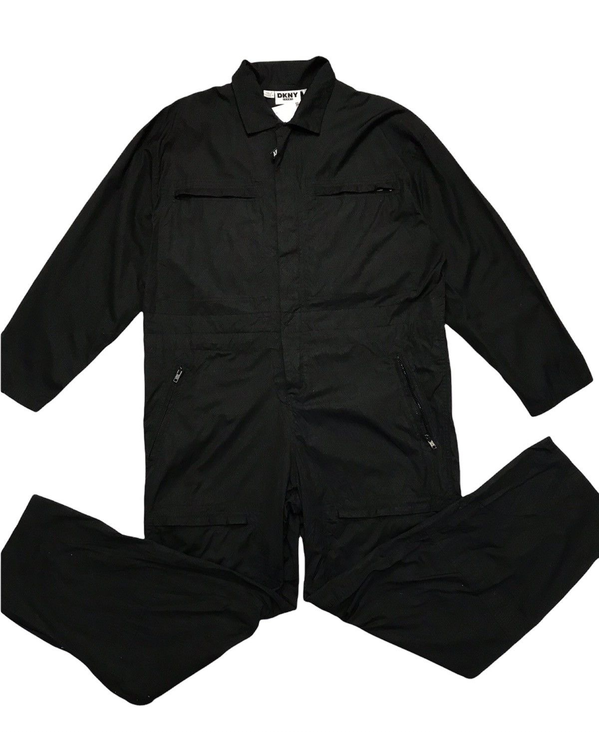 DKNY × Vintage DKNY JEAN BLACK OVERALL Size US 44 / EU 60 - 1 Thumbnail