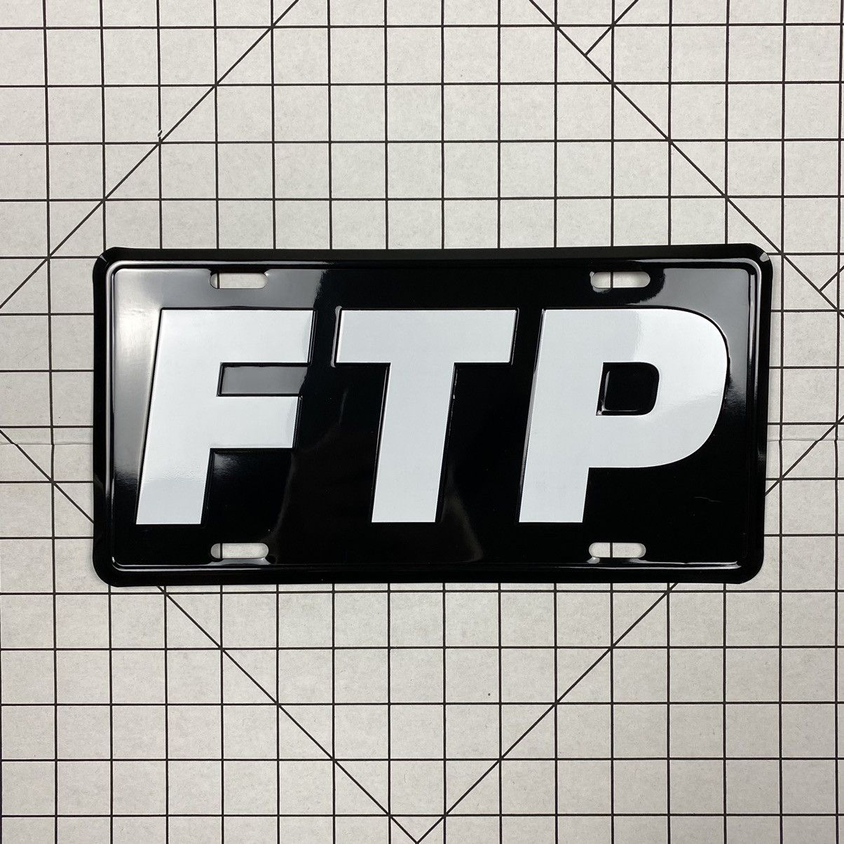 Fuck The Population FTP Logo License Plate | Grailed
