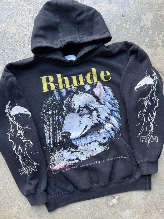 Rhude wolf online hoodie