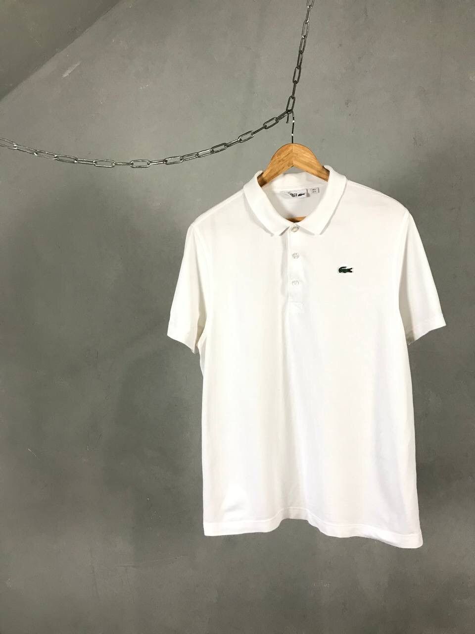 Lacoste Lacoste luxury streetwear white polo tee Size US XL / EU 56 / 4 - 1 Thumbnail