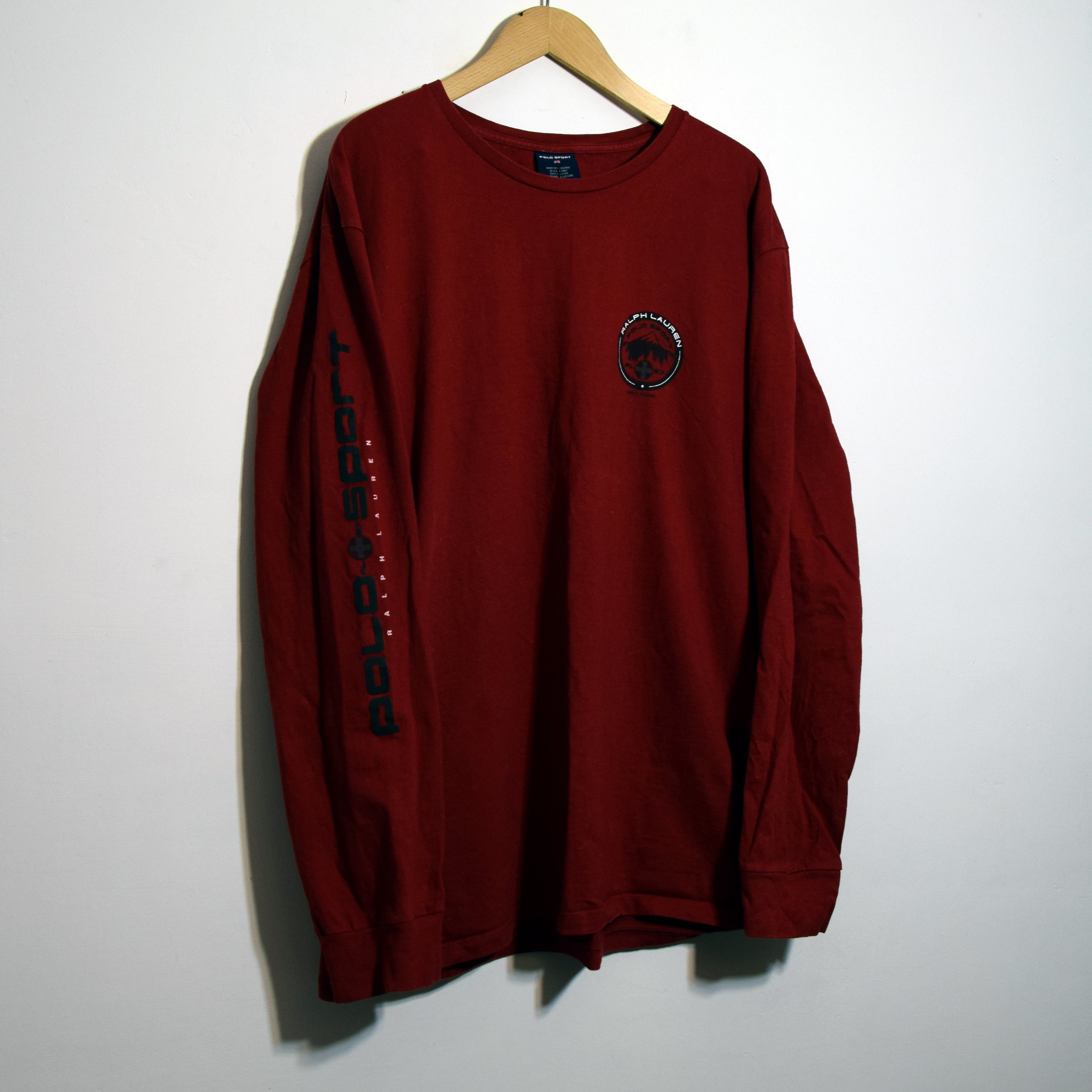 Polo Ralph Lauren × Ralph Lauren Sport × Vintage Logo Ralph Lauren Polo Sport RL 67 NY Long Sleeve XL Size US XL / EU 56 / 4 - 1 Thumbnail