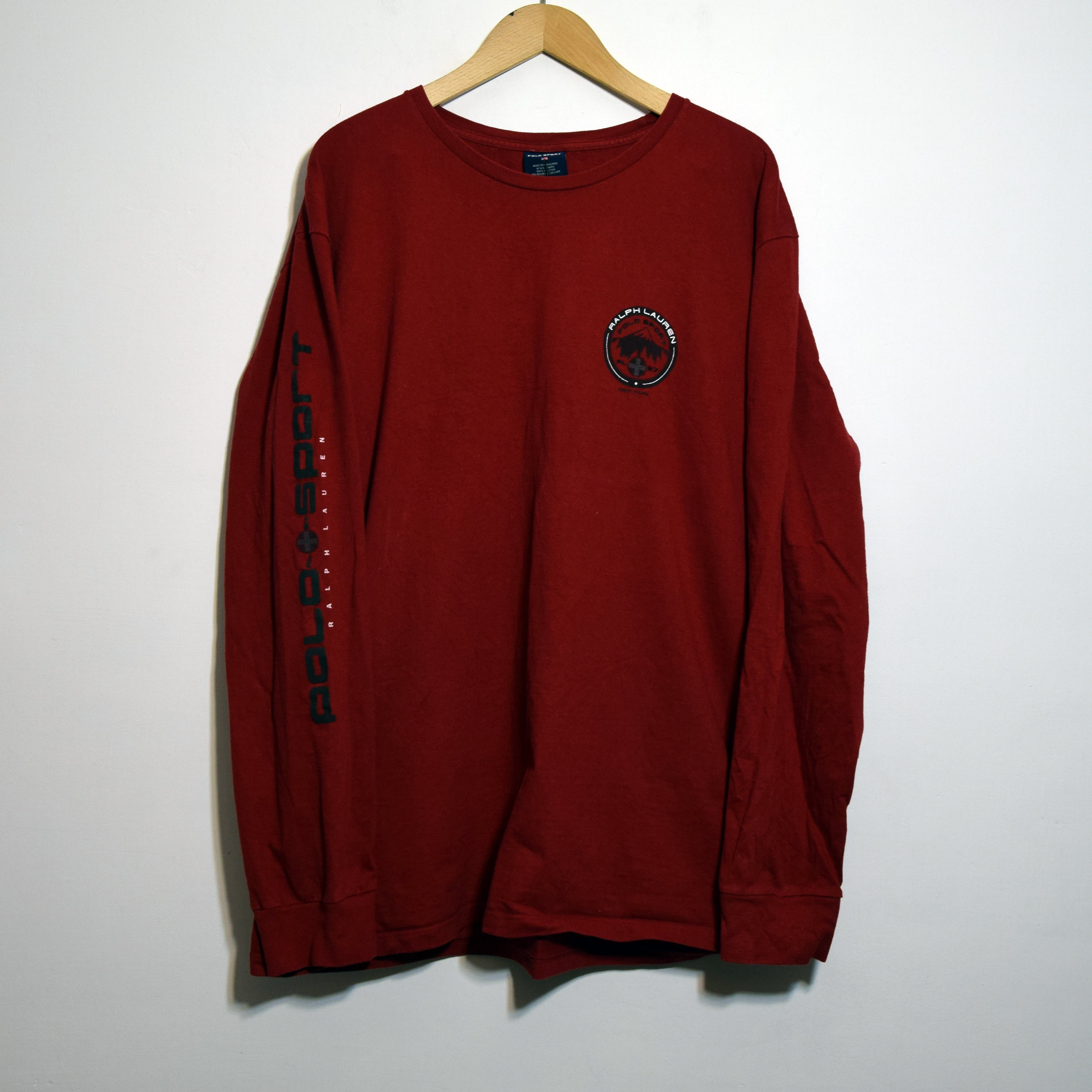 Polo Ralph Lauren × Ralph Lauren Sport × Vintage Logo Ralph Lauren Polo Sport RL 67 NY Long Sleeve XL Size US XL / EU 56 / 4 - 2 Thumbnail