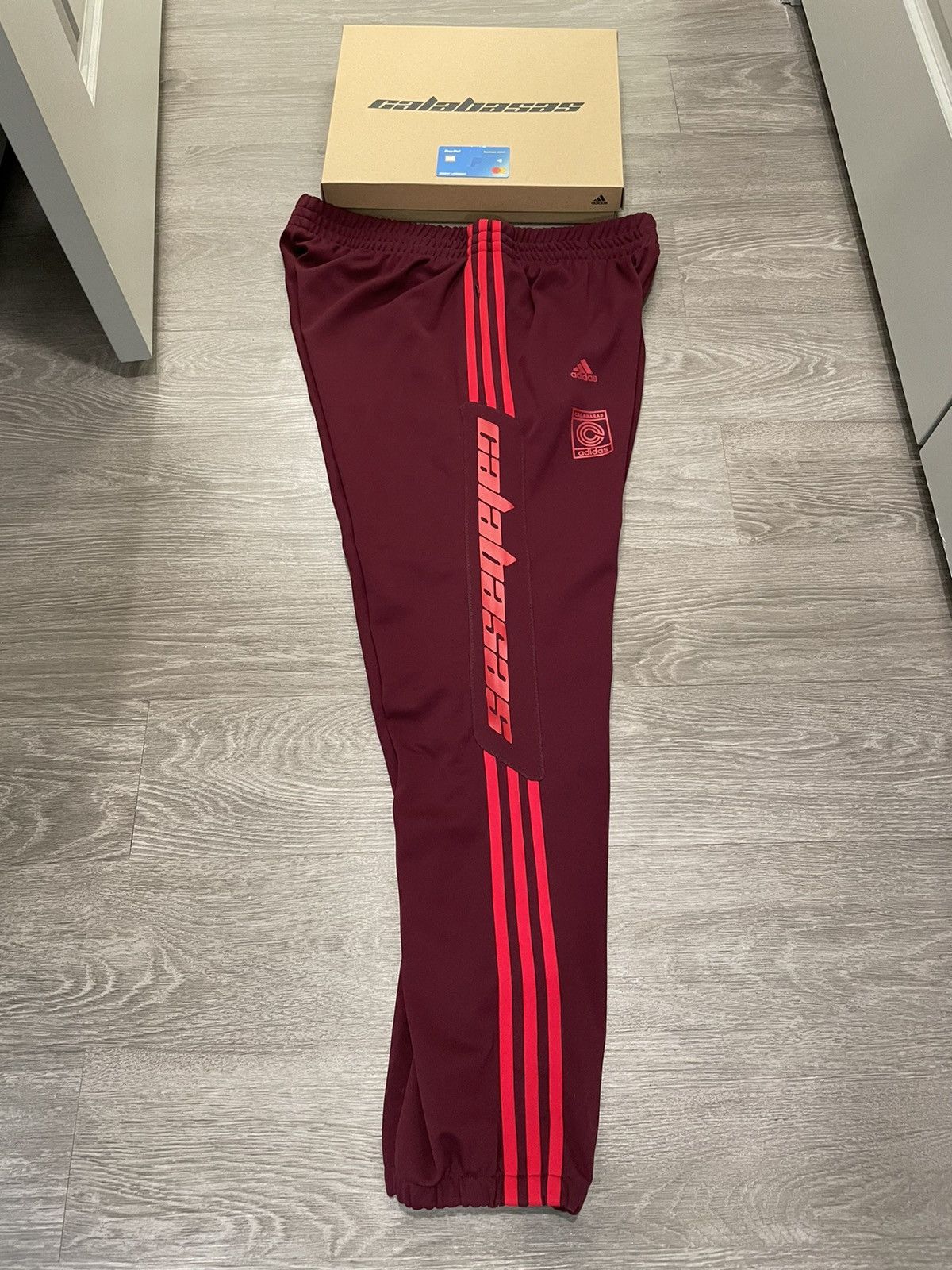 Yeezy Season adidas Yeezy Calabasas Track Pants Maroon Size Large Grailed