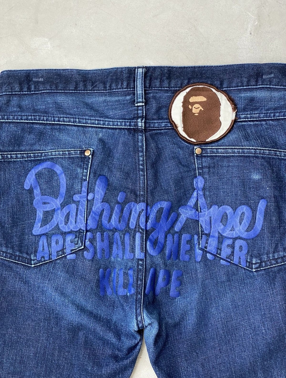 Bape Bape “A Bathing Ape” Graphic Denim Jeans Size US 34 / EU 50 - 12 Thumbnail