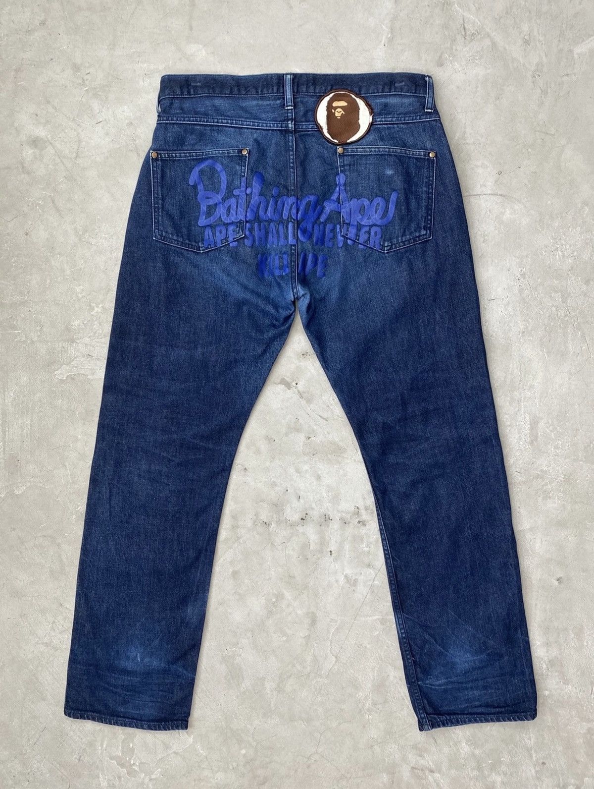 Bape Bape “A Bathing Ape” Graphic Denim Jeans Size US 34 / EU 50 - 1 Thumbnail