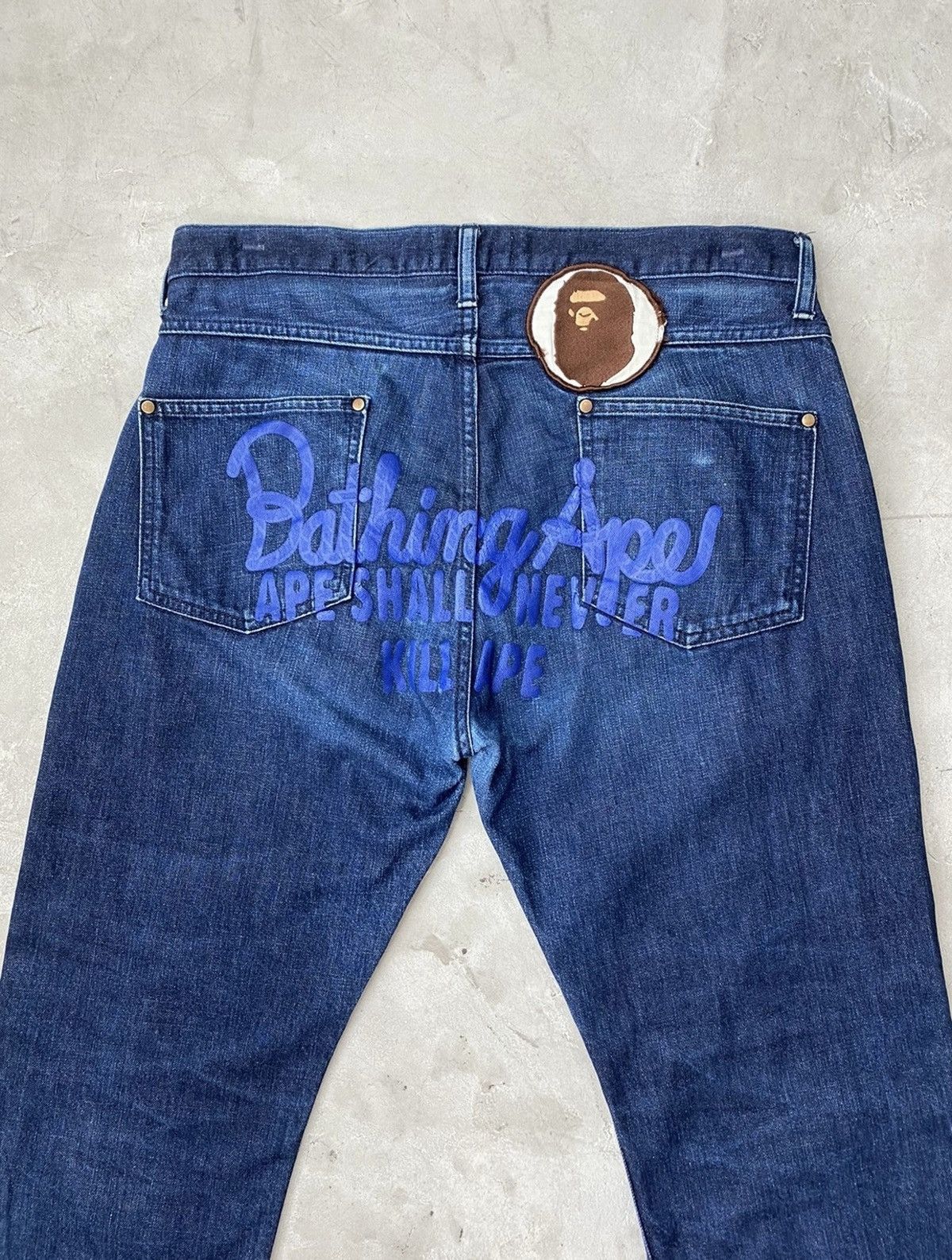 Bape Bape “A Bathing Ape” Graphic Denim Jeans Size US 34 / EU 50 - 11 Thumbnail