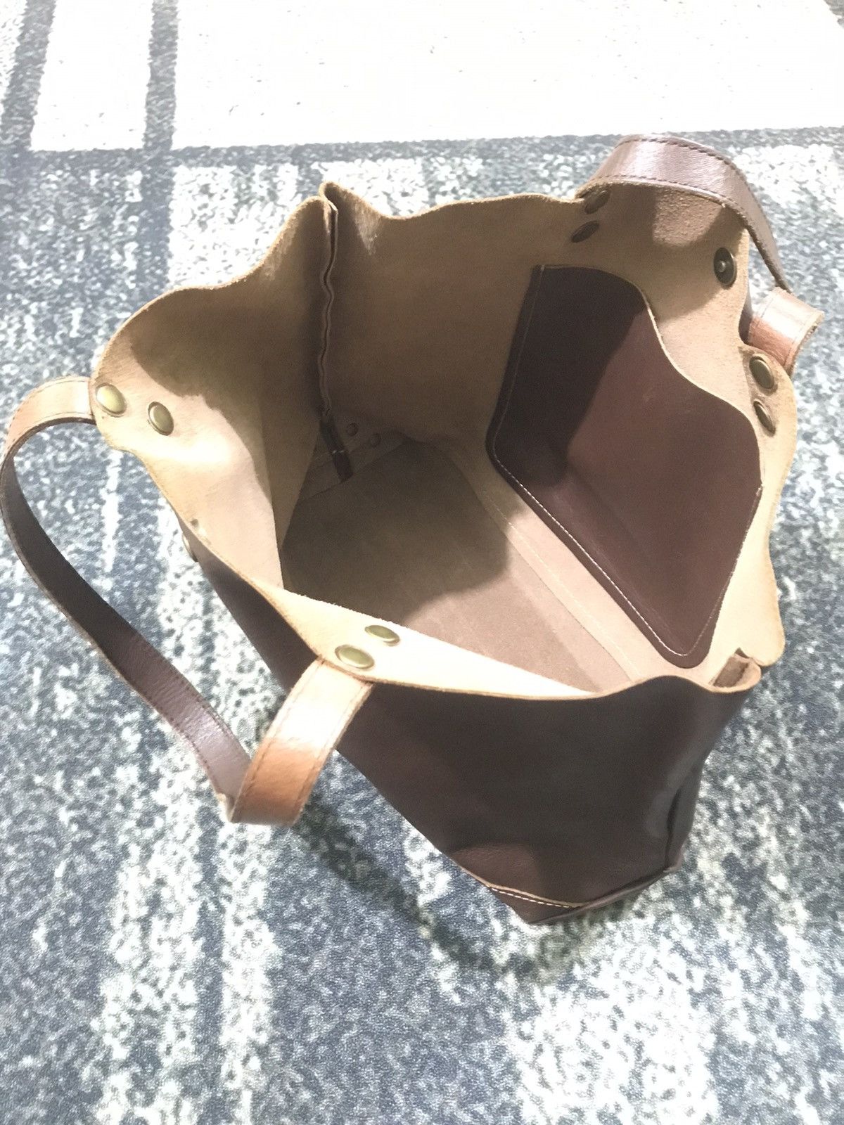 Leather Authentic Leather Tote Shoulder Bag Size ONE SIZE - 9 Thumbnail