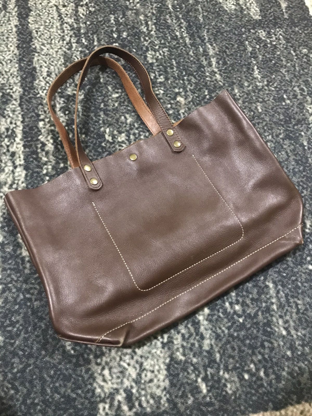 Leather Authentic Leather Tote Shoulder Bag Size ONE SIZE - 1 Thumbnail