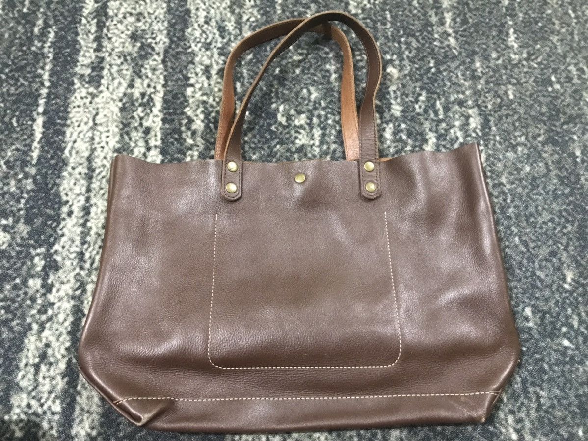 Leather Authentic Leather Tote Shoulder Bag Size ONE SIZE - 4 Thumbnail