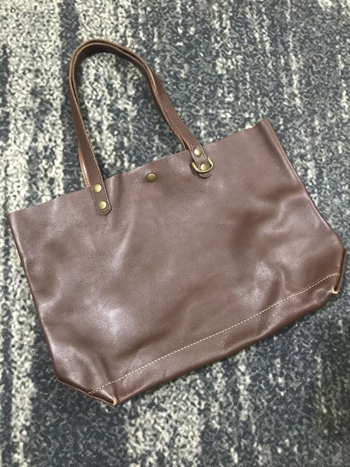 Leather Authentic Leather Tote Shoulder Bag Size ONE SIZE - 2 Thumbnail