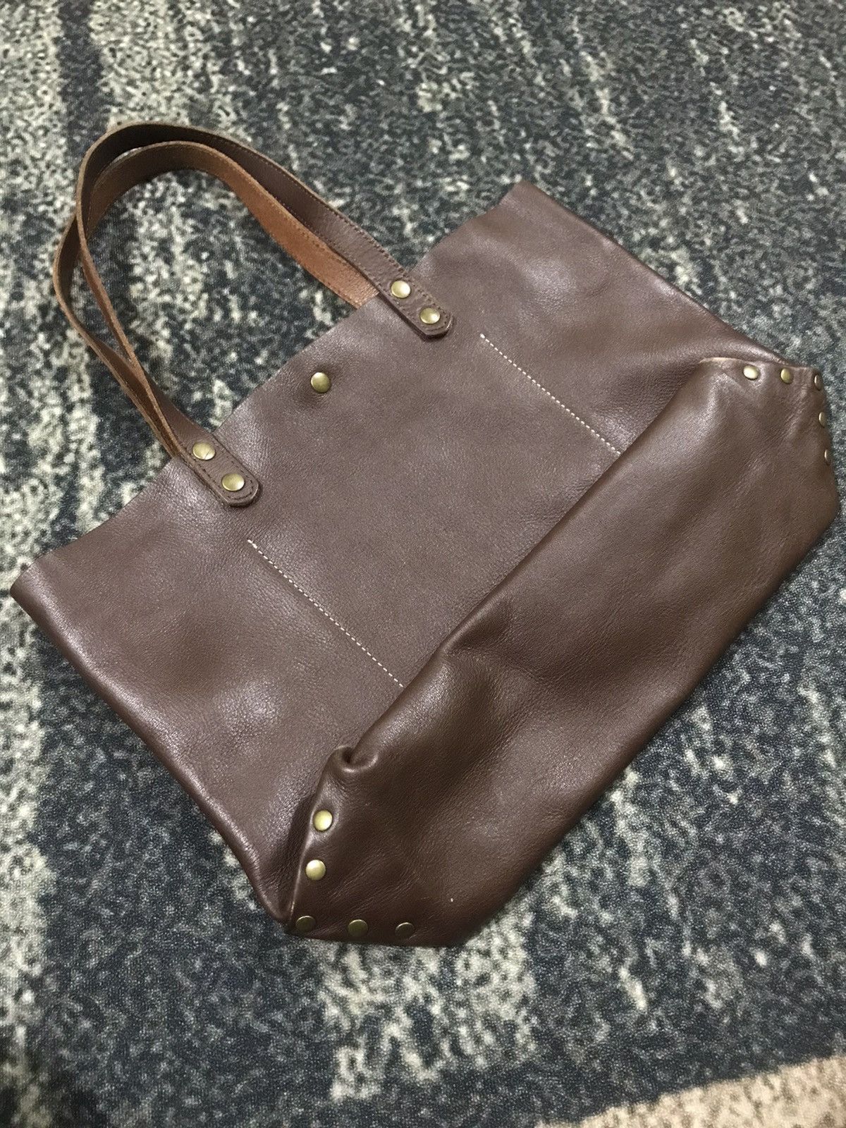 Leather Authentic Leather Tote Shoulder Bag Size ONE SIZE - 6 Thumbnail