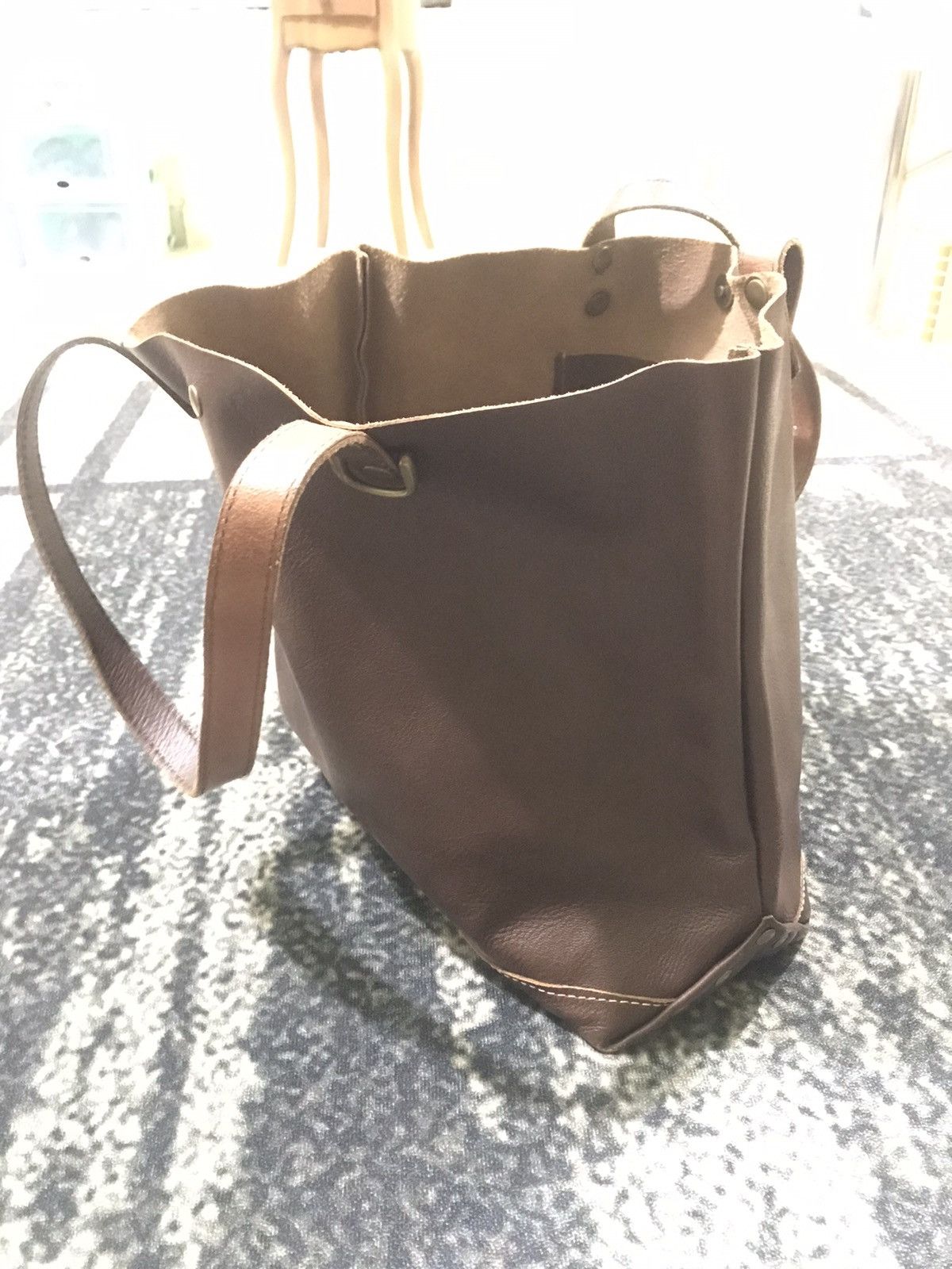 Leather Authentic Leather Tote Shoulder Bag Size ONE SIZE - 10 Thumbnail