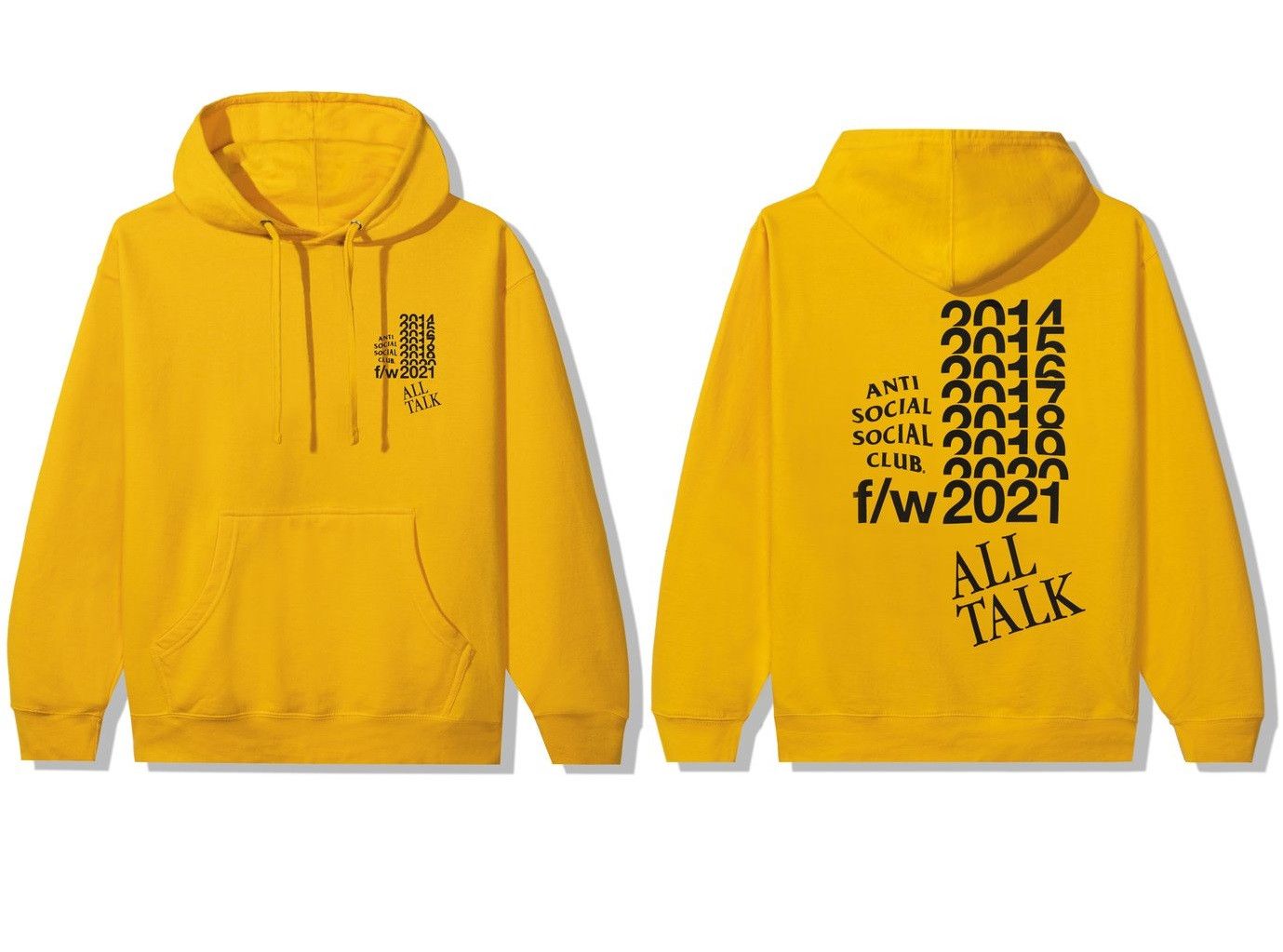 Anti Social Social Club DS Black ASSC All Talk On A Blog Gold Hoodie FTP BAPE KITH Size US XXL / EU 58 / 5 - 6 Thumbnail