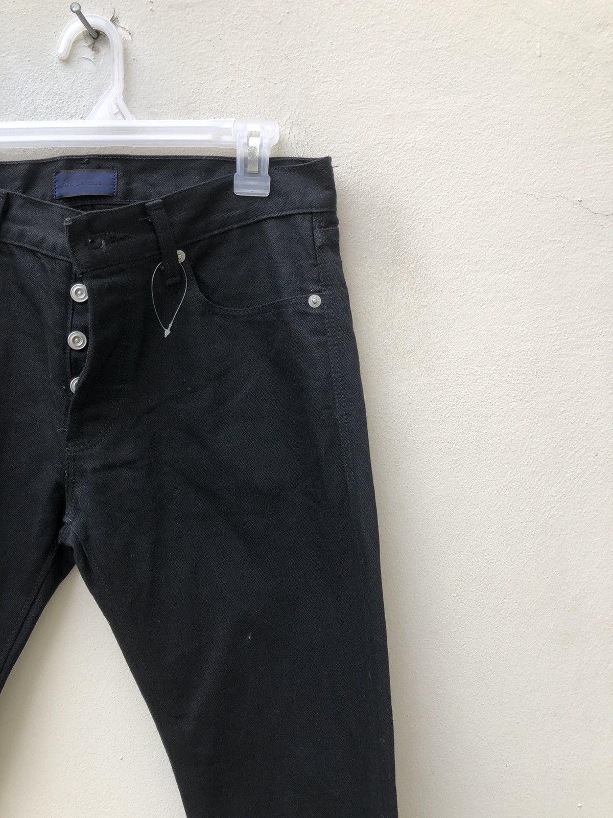 Vintage Fire Service Japan Super Black Denim Selvedge Jeans Skinny Size US 30 / EU 46 - 12 Thumbnail