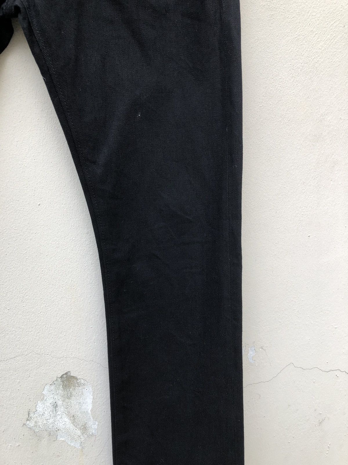 Vintage Fire Service Japan Super Black Denim Selvedge Jeans Skinny Size US 30 / EU 46 - 13 Thumbnail