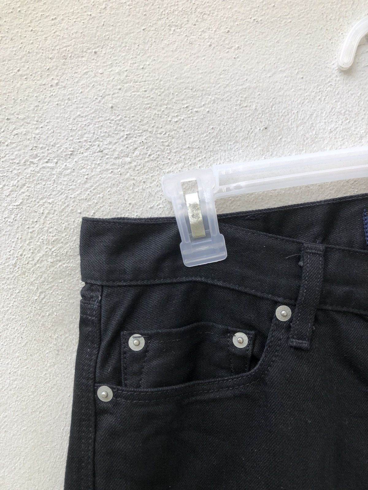Vintage Fire Service Japan Super Black Denim Selvedge Jeans Skinny Size US 30 / EU 46 - 7 Thumbnail