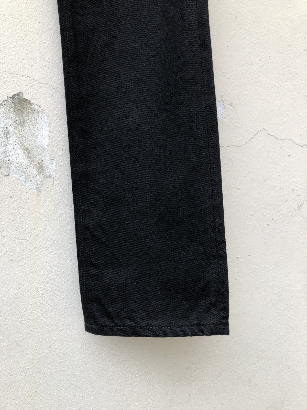 Vintage Fire Service Japan Super Black Denim Selvedge Jeans Skinny Size US 30 / EU 46 - 14 Thumbnail