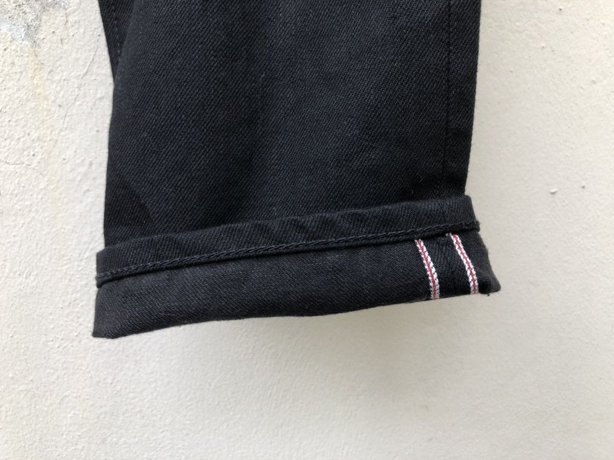 Vintage Fire Service Japan Super Black Denim Selvedge Jeans Skinny Size US 30 / EU 46 - 15 Thumbnail