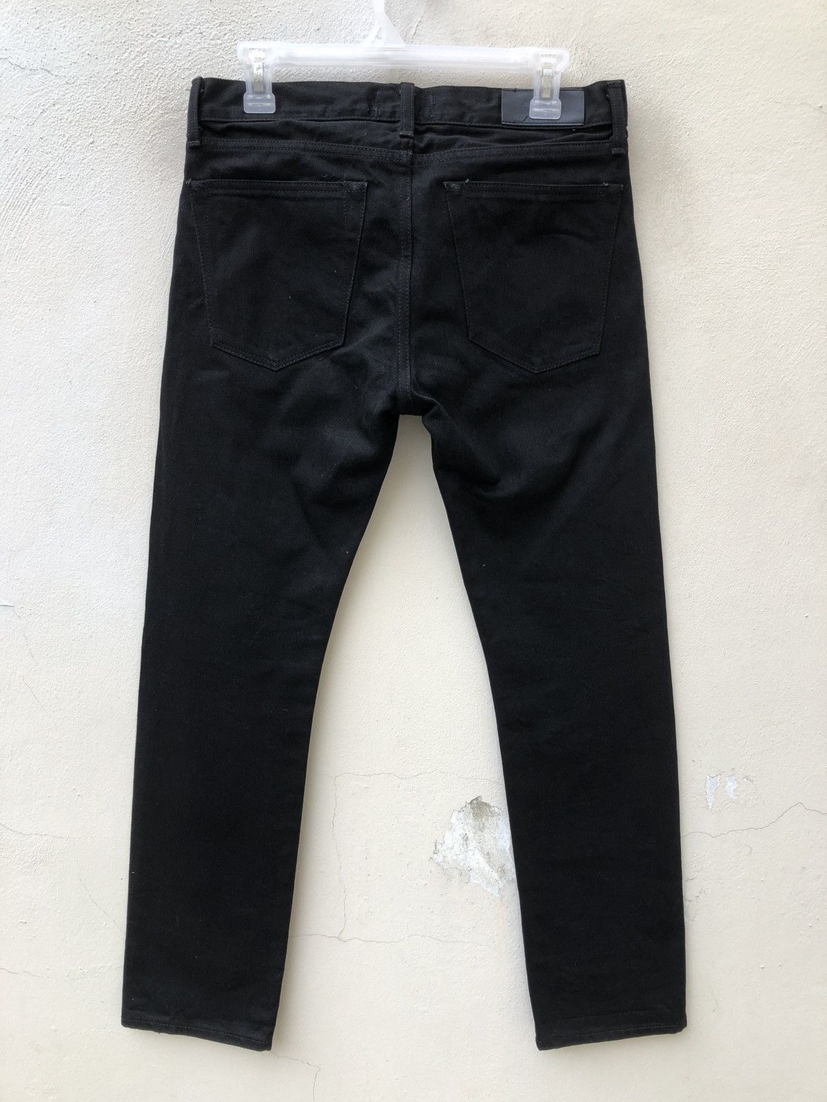 Vintage Fire Service Japan Super Black Denim Selvedge Jeans Skinny Size US 30 / EU 46 - 16 Thumbnail