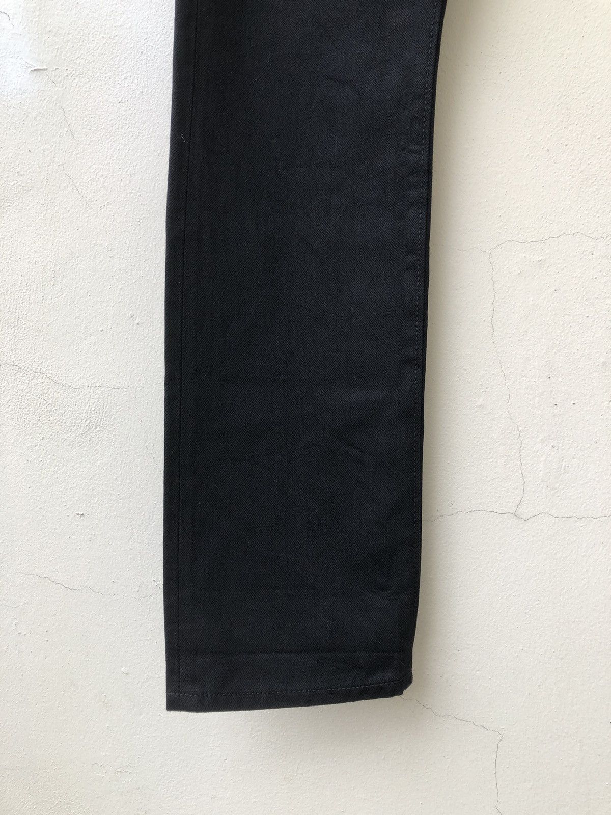 Vintage Fire Service Japan Super Black Denim Selvedge Jeans Skinny Size US 30 / EU 46 - 11 Thumbnail