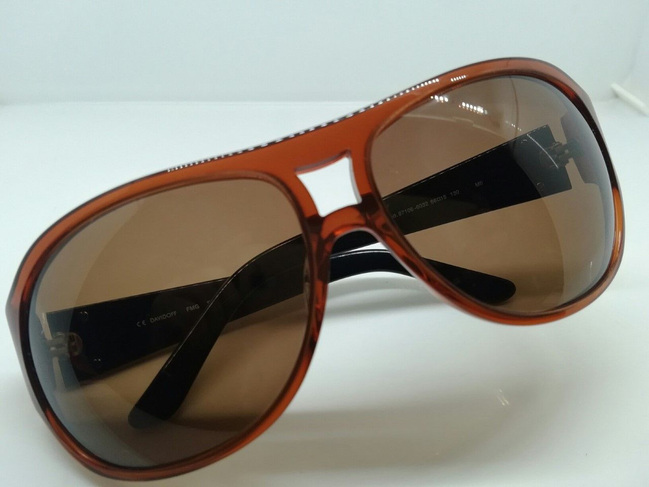 Vintage MOD DAVIDOFF AMBER TORTOISE AVIATOR PILOT GENTS SUNGLASSES Size ONE SIZE - 3 Thumbnail