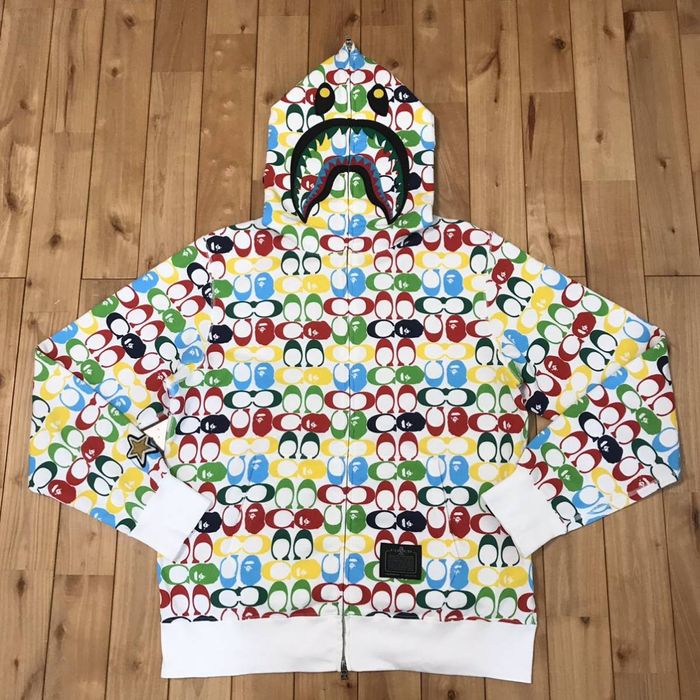 Bape BAPE × COACH Shark full zip hoodie | Grailed