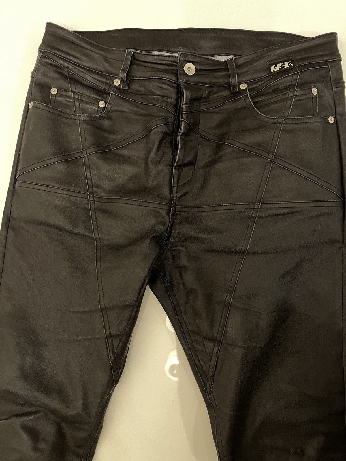 Rick Owens Drkshdw Rick Owens Drkshdw Heaviest Waxed Coated Jeans Detroit Cut Size US 32 / EU 48 - 7 Thumbnail