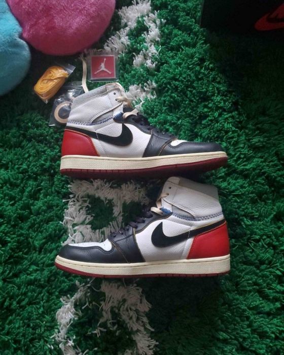 union air jordan 1 black toe