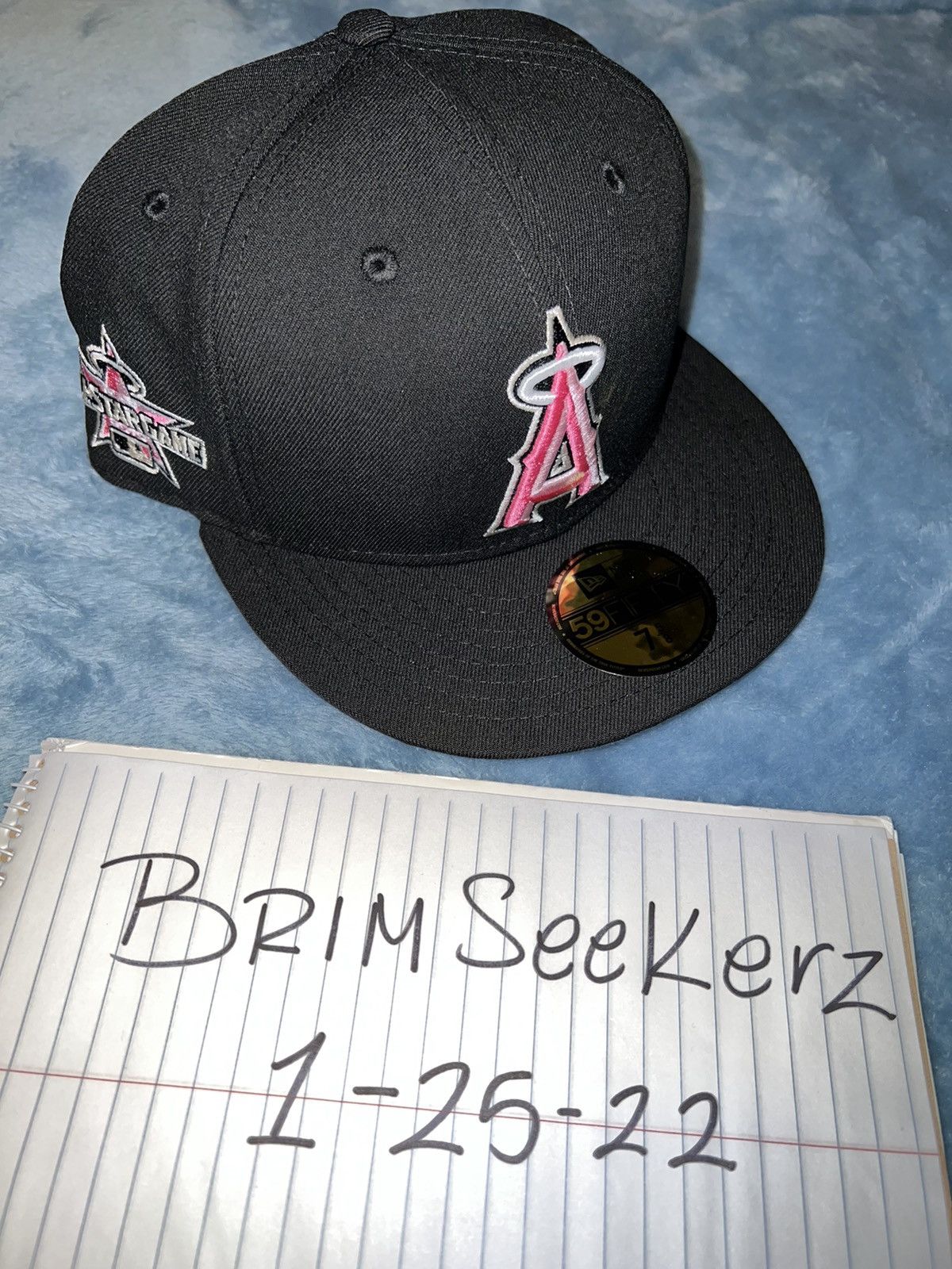 Online Anaheim Angels 7 5/8 New Era Hat With Pink UV